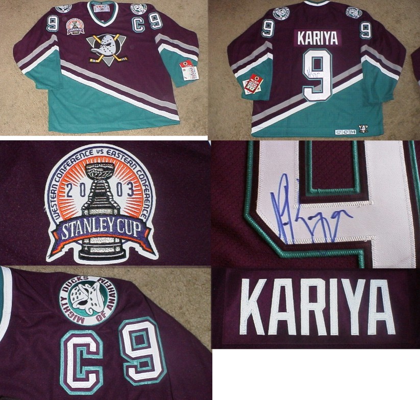 paul kariya autographed jersey