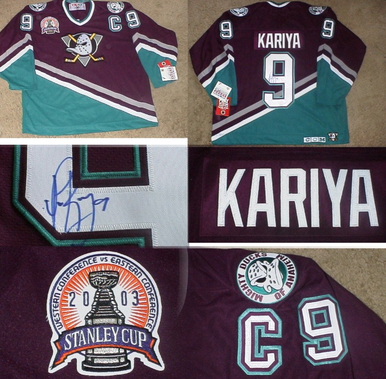 paul kariya signed jersey